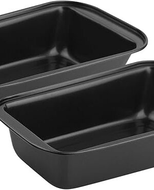 2PCS Nonstick Bread Pan - 8? x 4? Carbon Steel Loaf Baking Pans, Dishes，Rectangle Baking Supplies for Homemade Bread, Meatloaf, Cakes, Sourdough, Brownies, and Lasagnas