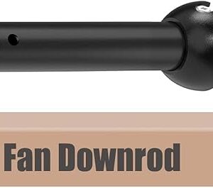 4 inch Black Ceiling Fan Downrod with Ball Head, Downrod for Ceiling Fan, 1 inch Outside Diameter, Boom Suitable for a Wide Range of Fans (with Ball Head, Not Threaded)