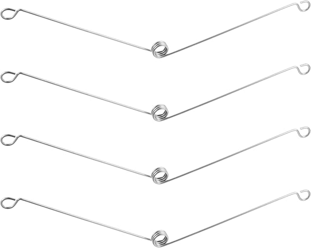 4PCS Spring Clips for Recessed Light Fixtures Torsion Spring Clips Metal Recessed Lighting Trims Springs Clip Replacements for Bathroom Ceiling Exhaust Fan Shower Recesse Lighting Trim Accessories