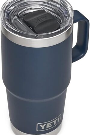 YETI Rambler 20 oz Travel Mug, Stainless Steel, Vacuum Insulated with Stronghold Lid