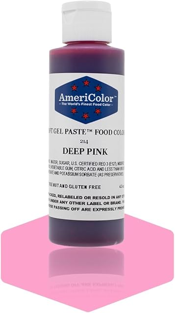 Americolor Soft Gel Paste Food Color, 4.5-Ounce, Deep Pink