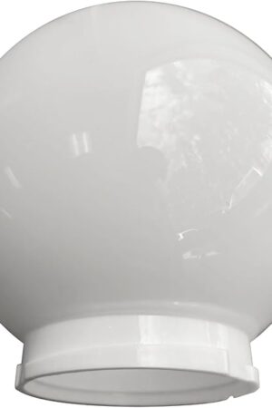 Beam Lighting 6-inch White Acrylic Replacement Globe - Cover for Ceiling, Wall Fixtures, Lamp Posts, or Streetlights