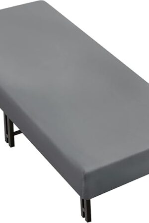 Cot Sheets 31" x 75"(Sheet Only), Cot Fitted Sheet Ultra Soft and Breathable Snug Fit for Narrow Twin Mattress/RVs Bunk/Guest Beds/Army Cots/Trifold Mattress/Travel Size Mattress Grey