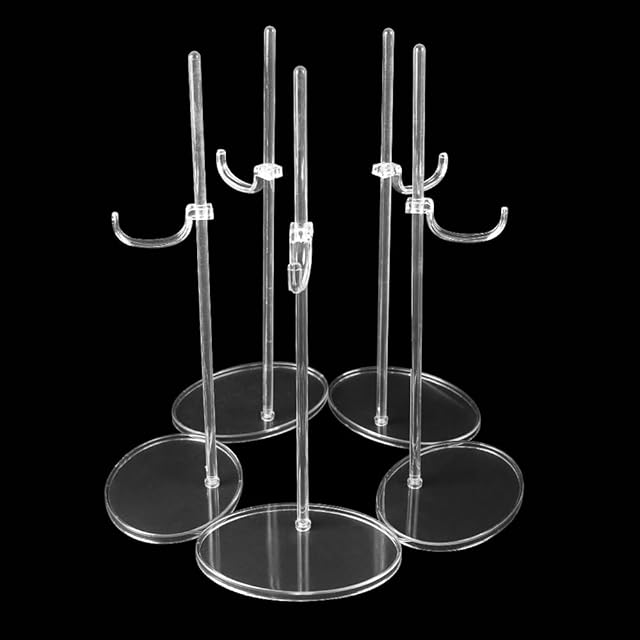 The UCanaan 5 Pcs Transparent Doll Stand Display Holder, Support Frame for 11''-13'' Inch 1/6 Scale Model & Girl Figures (Accessories, Display Case)