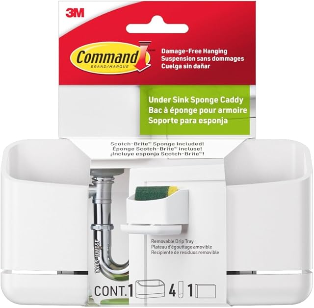 Command™ Under Sink Sponge Caddy, 1 pack per inner