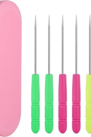 6Pcs Cookie Scribe Tool Sugar Stir Needle Stored in Plastic Box Colorful Cookie Decorating Tools Cookie Decorating Supplies for Royal Icing for Baking Lovers