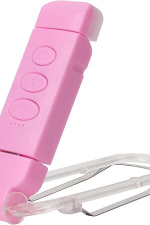 Clip On Book Light, USB Rechargeable Reading Light with 3 Color Modes, 5 Brightness Levels, Flexible Clamp Arm for Bed and Travel (Pink, Basic)