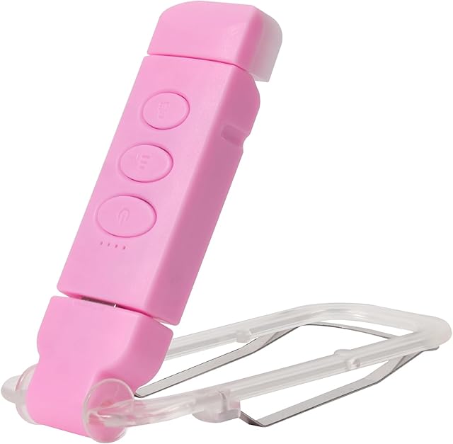 Clip On Book Light, USB Rechargeable Reading Light with 3 Color Modes, 5 Brightness Levels, Flexible Clamp Arm for Bed and Travel (Pink, Basic)
