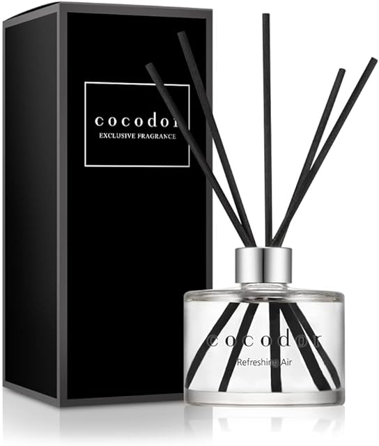 COCODOR Reed Diffuser Set Refreshing Air 6.7oz Home Fragrance Diffuser for Bathroom Shelf Decor
