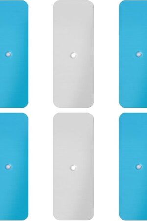 6pcs Metal Adhesive Strips for Magnetic Under Cabinet Lights, Replacement Metal Adhesive Backing Plate Under Cabinet Lights Magnet Sticky for Magnetic LED Lights & Under Counter Lights