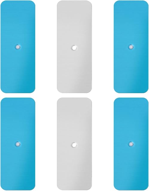 6pcs Metal Adhesive Strips for Magnetic Under Cabinet Lights, Replacement Metal Adhesive Backing Plate Under Cabinet Lights Magnet Sticky for Magnetic LED Lights & Under Counter Lights