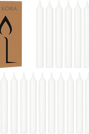 22pc Australian Made White Spell Candles – 4" Unscented Mini Taper Chime Candles for Witchcraft, Rituals, Wiccan Altar, Meditation, Prayer, Spells, Shabbat, Wedding – Ritual Candlesticks