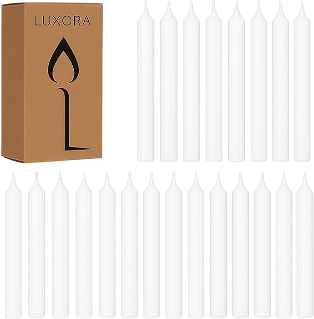 22pc Australian Made White Spell Candles – 4" Unscented Mini Taper Chime Candles for Witchcraft, Rituals, Wiccan Altar, Meditation, Prayer, Spells, Shabbat, Wedding – Ritual Candlesticks