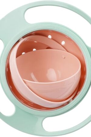ZTL Gyro Bowl 360 Dgree Rotation Spill Resistant Gyroscopic Bowl with Lid
