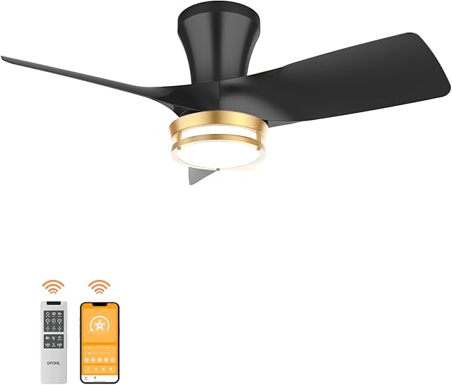 30" Low Profile Flush Mount Ceiling Fan