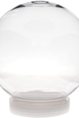 Creative Hobbies 5 Inch (130mm) DIY Snow Globe Water Globe - Clear Plastic with Screw Off Cap | Perfect for DIY Crafts and Customization