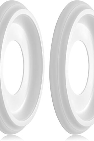 2Packs Molded Nylon Ceiling Medallion for Light Fixtures and Ceiling Fans, 10"OD x 4"ID x 1"P (Fits Canopies up to7-1/4")（White）