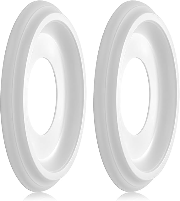 2Packs Molded Nylon Ceiling Medallion for Light Fixtures and Ceiling Fans, 10"OD x 4"ID x 1"P (Fits Canopies up to7-1/4")(White)