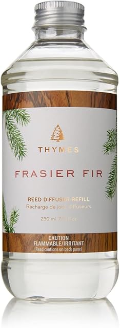 Thymes Reed Diffuser Oil Refill - Diffuser Oils Scents for Home Refill - Use for Reed Stick Room Air Fresheners (Frasier Fir, 7.75 fl oz)