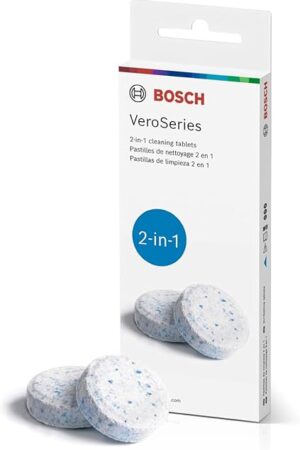Bosch Original TCZ8001US Cleaning Tablets, 10 Tablets Per Pack, Removes Coffee Oils to Extend Appliance Life VeroCafe Fully Automatic Espresso Machines