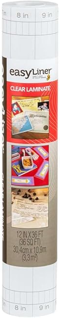 EasyLiner Clear Adhesive Shelf Liner for Cabinets, Cupboards & Protective Covering - Peel and Stick Shelf Liner Easy to Cut & Fit - Self- Adhesive & Removable - 12" x 36 Feet - 1 Roll