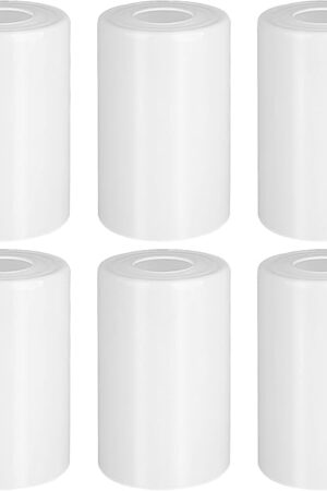 6 Pack White Frosted Glass Shades Replacement,5.51in Height,3.94in Diameter,1.65in Fitter, Cylinder Glass Shade Covers Replacement Globe for Pendant Light Floor lamps light fixtures Wall Sconces
