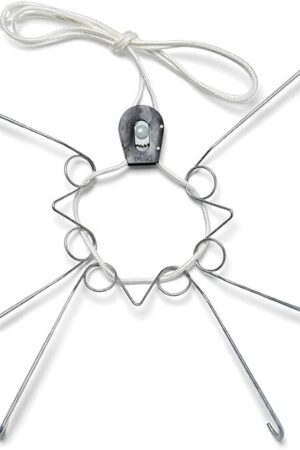 Display Buddie Adjustable Wall Plate Hanger - Secure for Round Platter Bowl Tray Wall Display - Steel - Silicone Hooks - Large 14"-22" up to 8 lbs
