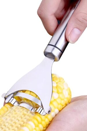 Corn Peeler, Corn stripper for corn on the cob remover tool,Stainless steel multifunctional Kitchen Grips Corn planer Cob Cutter kernels, with Hand Protect