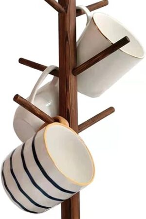Dorhors Wood Coffee Cup Holder Mug Holder Tree Brown