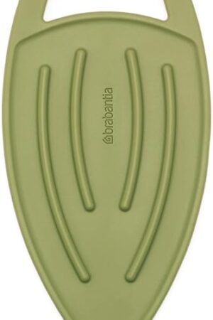 Brabantia Silicone Heat-Resistant Steam Iron Parking Pad (Calm Green) Protective Rest Holder for Hot Iron, Ironing Board Saver, Anti Burn Accessory