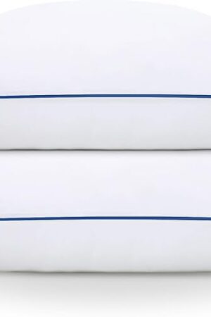 Bed Pillows for Sleeping, 2 Pack, Cooling Hotel Quality Quality with Premium Soft Down Alternative Fill for Back, Stomach or Side Sleepers,17x26Inches