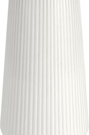 White Ceramic Vase, GUKJOB Small Cute Flower Vase for Pampas Grass, Home, Living Room, Dining Table, Farmhouse, Office Decor, Bedroom, Table, and Kitchen Shelf (White)