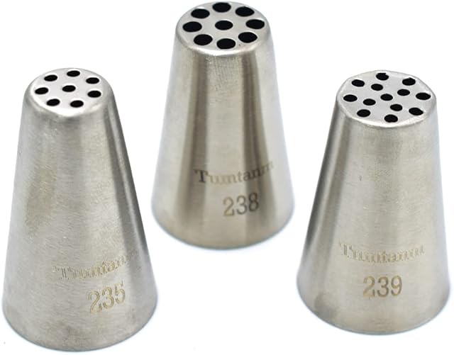 3 Pcs Grass Piping Nozzles, Seamless Grass Piping Tips, DIY Piping Icing Nozzle Tool for Cupcakes