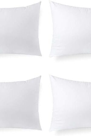 4 Packs 12 x 20 Pillow Inserts, Hypoallergenic Lumbar Cushion Pillow Filler, Decorative Couch Pillows Stuffer 12 x 20 inches