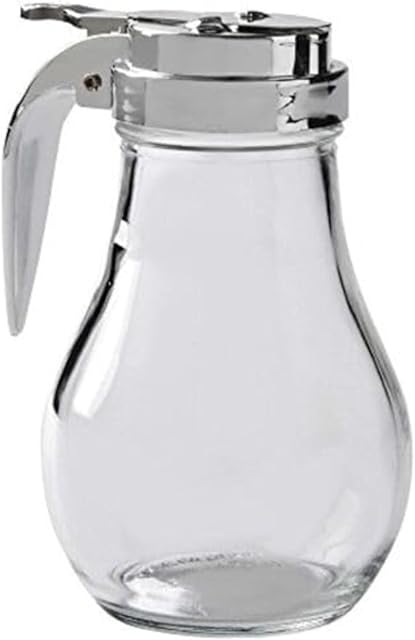 Great Credentials© Syrup Dispenser with Cast Zinc Top, 14-Ounce (1, 14 OZ)