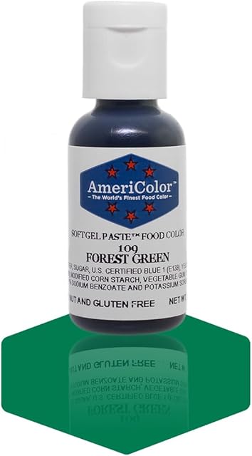 AmeriColor, Forest Green, .75 Ounce Bottle, Soft Gel Paste Food Color