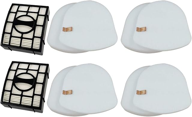 Dttery Filters Replacement for Shark Navigator ZU560 ZU561 ZU562 ZU572 UV650 UV725 ZD400 ZD402 Zero-M Lift-Away Speed Upright Vacuum Part XFFK560 XHEPA560 XFFKZD400 XHFZD400, 4 Foam, 4 Felt, 2 HEPA