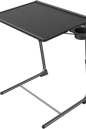 Adjustable TV Tray Table Folding Table TV Dinner Tray Black