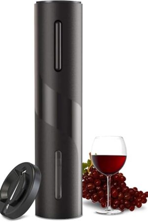 COKUNST Electric Wine Opener, Battery Operated Wine Bottle Openers with Foil Cutter, One-click Button Corkscrew Remover for Home Kitchen Party Wedding
