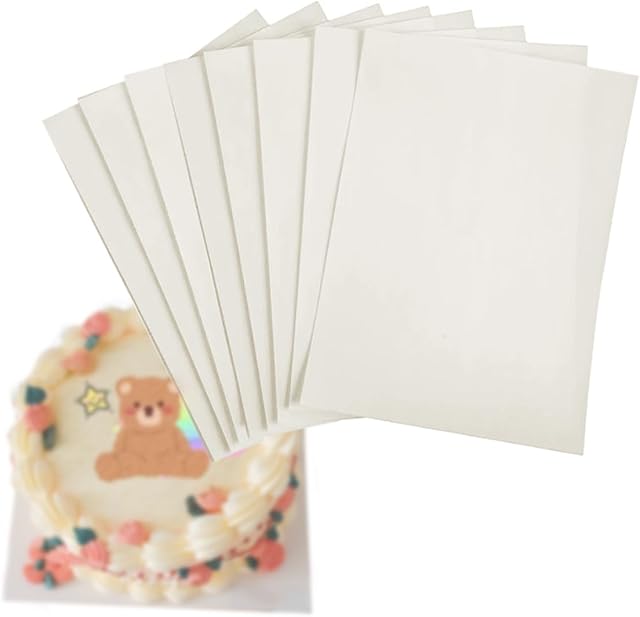 Wafer Paper for Edible Ink Printers Glutinous Rice Paper for Cake Decoration 8.2" x 11.6" White