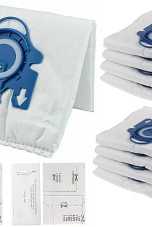 9 Pack Airclean GN 3D Vacuum Cleaner Bags Compatible with Miele Classic C1, Complete C1, Complete C2, Complete C3, S227/S240, S270,S400,S2,S5,S8 Series Canister PS03 (9 Dust Bags + 2 Set Filters)