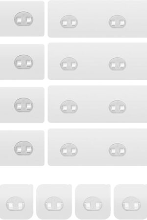 14 Pack Transparent Strong Adhesive Hooks Shower Caddy Adhesive Replacement Wall Hooks