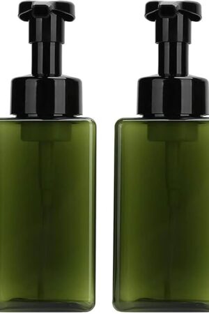 2 PCS Foaming Soap Dispenser, Refillable Foam Liquid Hand Soap Empty Plastic Pump Bottle Container for Bathroom Vanities, Kitchen Sink, Hospital, Clinic (17oz)