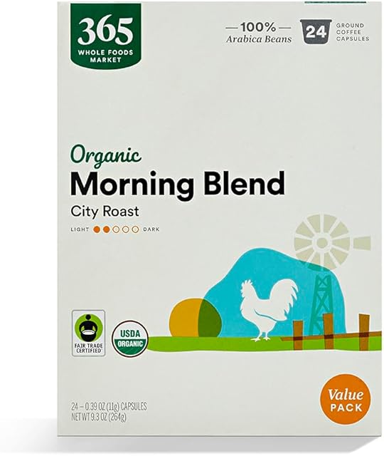 365 by Whole Foods Market, Organic Morning Blend Coffee Pods, Medium-Light City Roast, 24 Count Value Pack