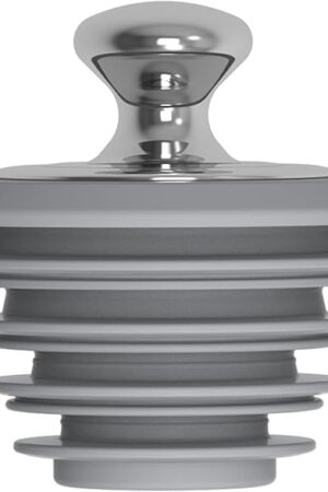 Bathtub Drain Stopper,Tub Stopper,Silicone Bathtub Stopper, Washbasin Drain Plug(Gray,Patented Product)