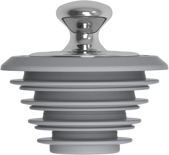 Bathtub Drain Stopper,Tub Stopper,Silicone Bathtub Stopper, Washbasin Drain Plug(Gray,Patented Product)