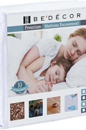 Bedecor Zippered Twin Mattress Protector Cover for 3"-6" Depth Mattress,Fully Encased Liquid Proof Urine Pee Protection Breathable Smooth Incontinence Pet Baby Potty Training