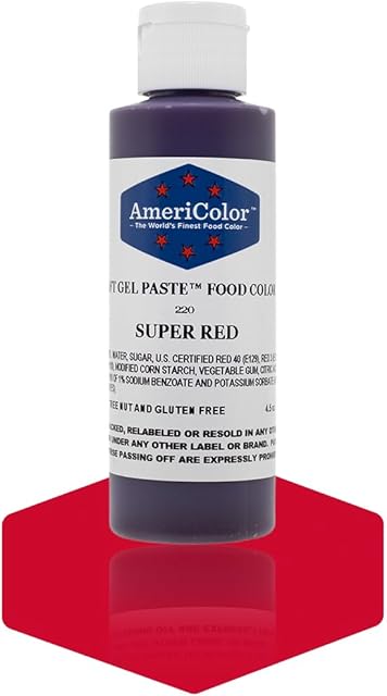 AmeriColor Soft Gel Paste Food Color, 4.5-Ounce, Super Red
