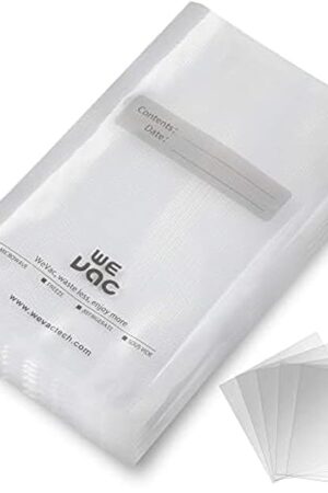 Wevac Vacuum Sealer Bags 100 Quart 8x12 Inch for Food Saver, Seal a Meal, Weston. Commercial Grade, BPA Free, Heavy Duty, Great for vac storage, Meal Prep or Sous Vide
