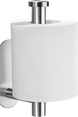 YIGII Toilet Paper Holder Self Adhesive - Adhesive Toilet Roll Holder no Drilling for Bathroom Stainless Steel Brushed